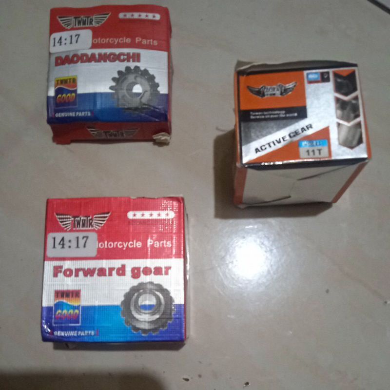 GEAR GIR PINION GEARBOX 11T GIGI NANAS GEARBOX GIRBOK SET SPAREPART MOTOR RODA3