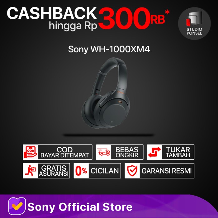 SONY WH-1000XM4 Wireless Noise-Canceling Headphones WH1000XM4 Original