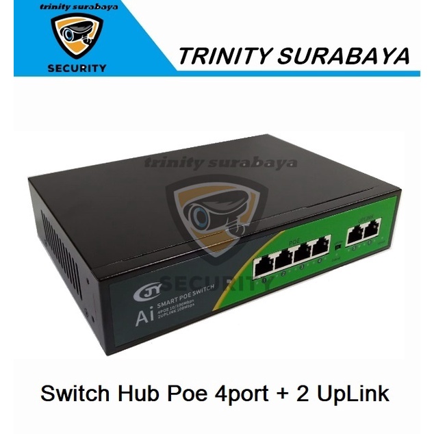 Switch Hub Poe 4port + 2 UpLink Trinity