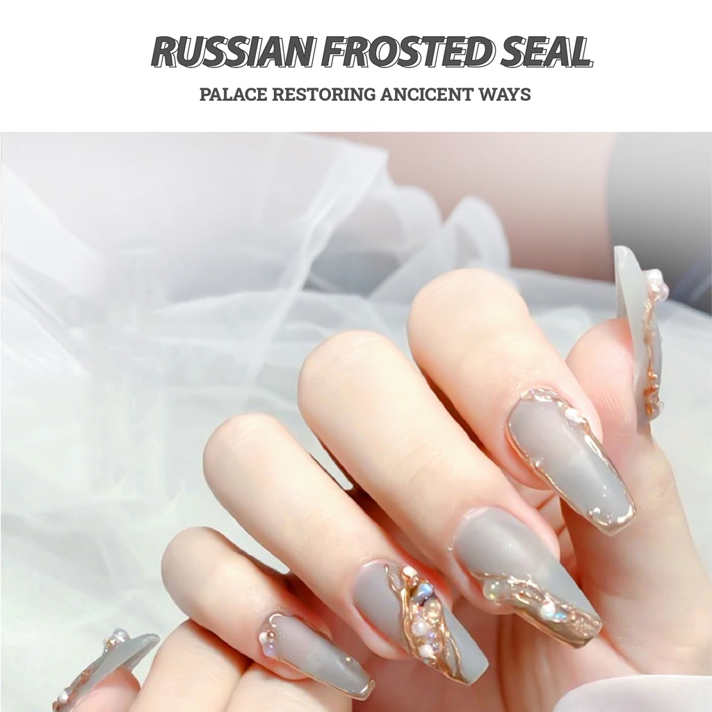 MSY COWSAR RUSSIAN FROSTED SEAL GEL POLISH 10ml / RUSSIAN SEAL MATTE KHUSUS NAIL CHROM DESIGN