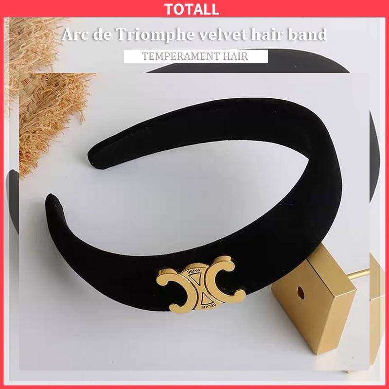 COD Headbands Camellia Warna Hitam Putih Untuk Aksesoris Rambut Wanita-Totall