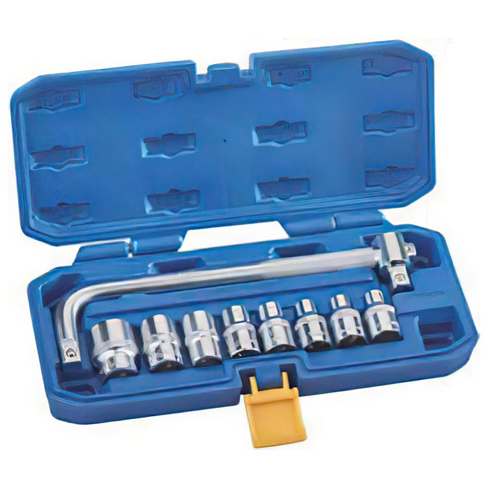 [COD] 200704 Lakoni Pro Kunci Sok Set Socket Set 1/2 10Pcs 6Pt 8-24 Mm Ori / Perlengkapan Rumah Tang