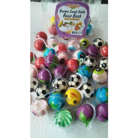 Permen Lunak/ Permen Bola-Bola Mata Virall Varian Rasa Buah isi 50pcs