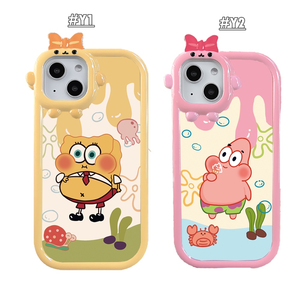 Soft Case TPU Motif Spongebob Untuk iPhone 14 11 12 13 Pro MAX 7 8 Plus 6 6s Plus XR 14 Plus XS MAX SE 2020