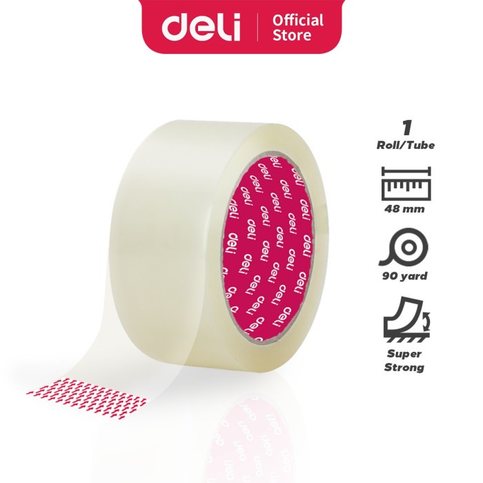 

Tape Deli Lakban Isolasi Bening 48Mm X 90 Yard X 42 Micron 6Pcs/Roll Ca489