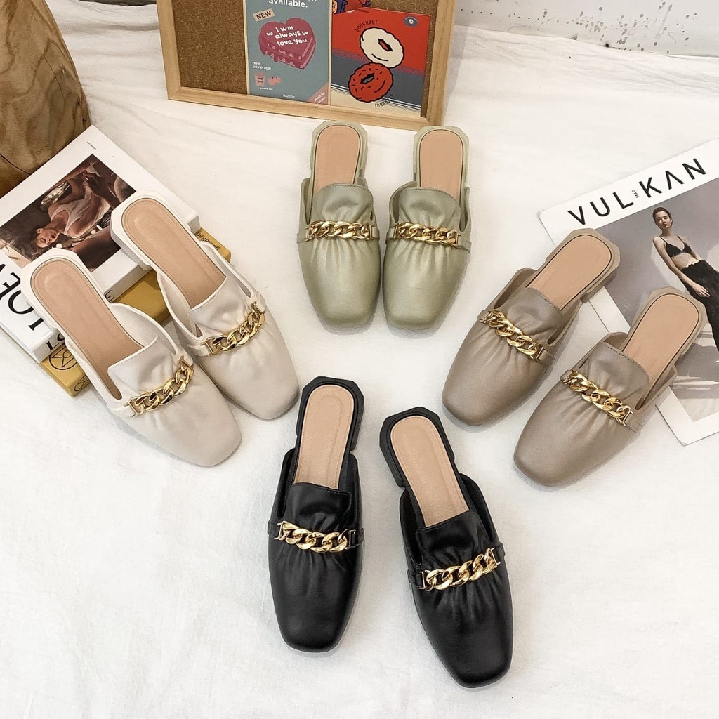 Tmall88 Sepatu Slop Flat Karet Jelly Wanita