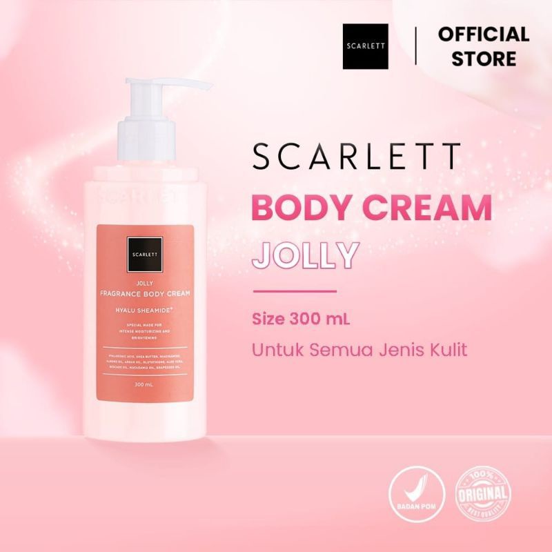 Miffglow - scarlett whitening body cream happy jolly charming original 100%