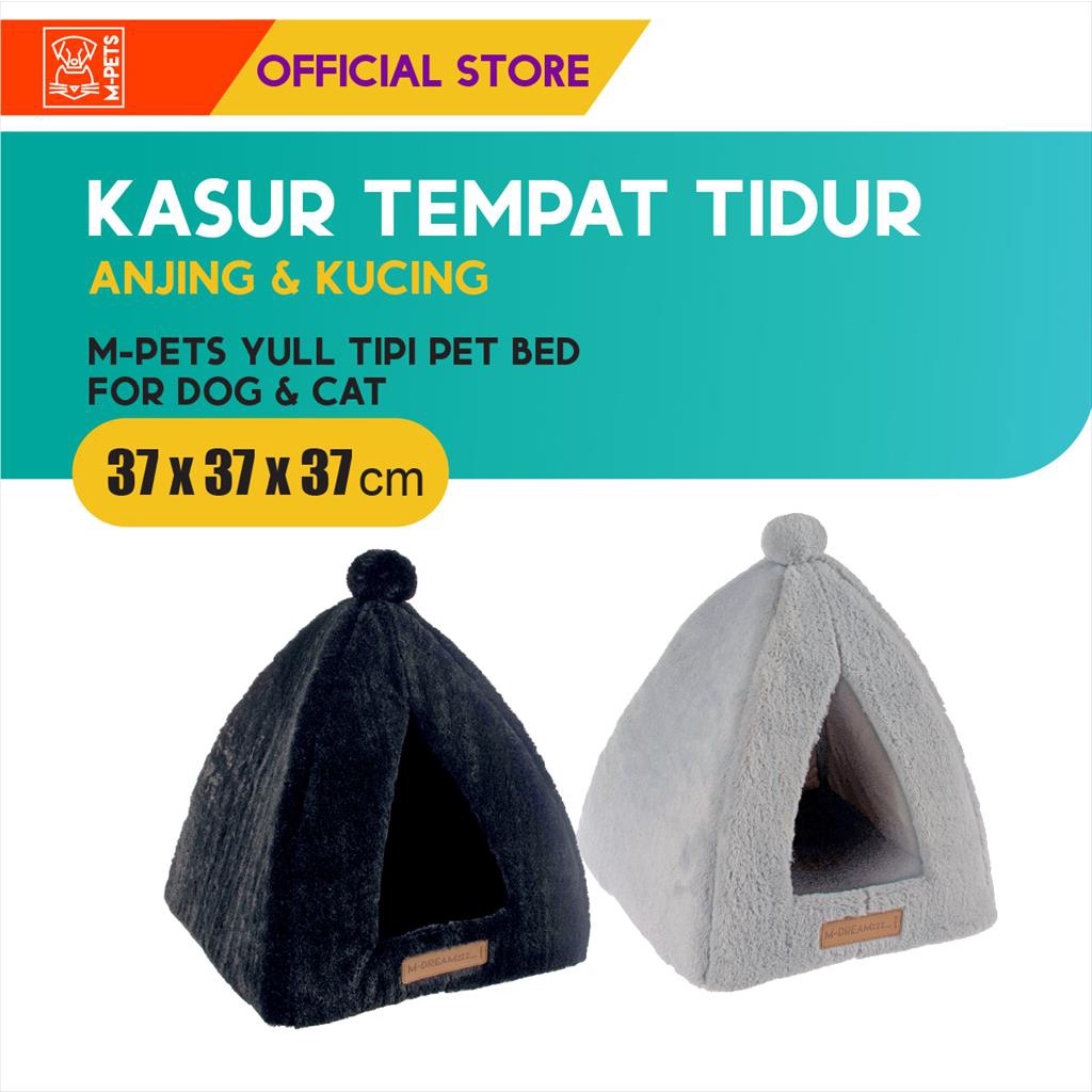 M-Pets Yull Tipi Pet Bed Grey / Kasur Tempat Tidur Kucing Anjing