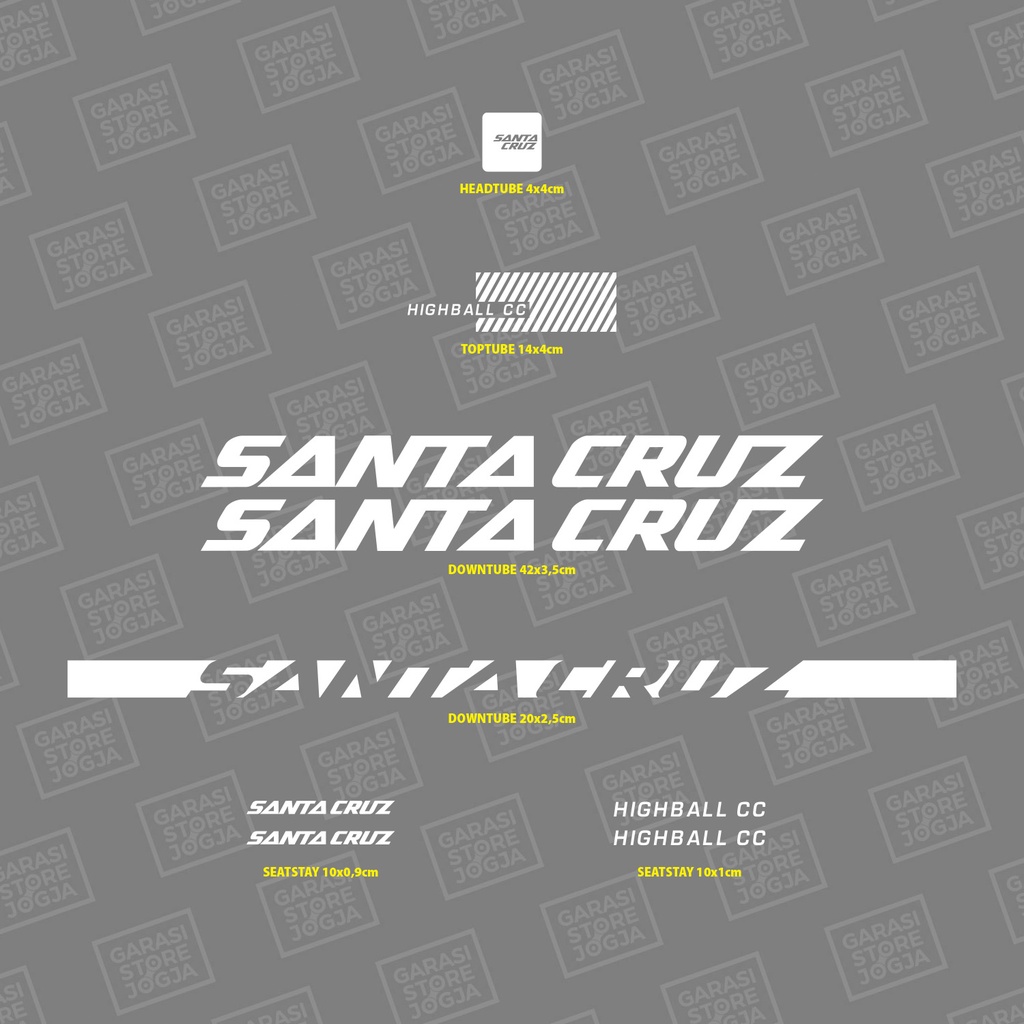 Jual Decal Cutting Stiker Frame Santa Cruz Highball Cc | Shopee Indonesia