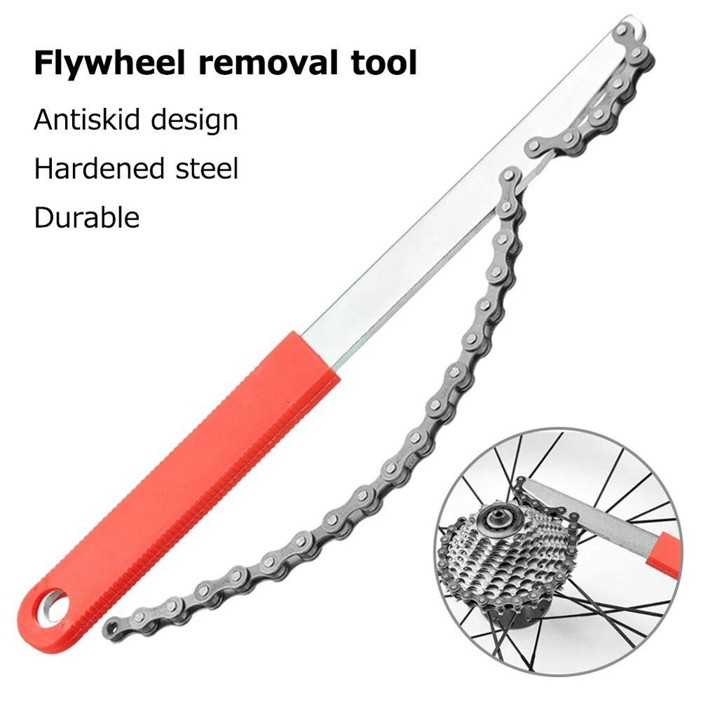 AUGUSTINA Flywheel Removal Wrench MTB Rantai Sepeda Bike Repair Tool Bicycle Repair Tools Sprocket Remover Alat Pelepas Cambuk Rantai Sepeda