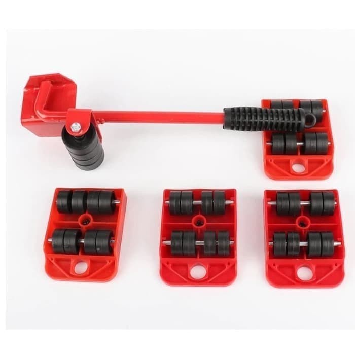 FMFIT Mover Tool Alat Angkat Barang t 1 Set Dongkrak dengan 4 Roda furniture