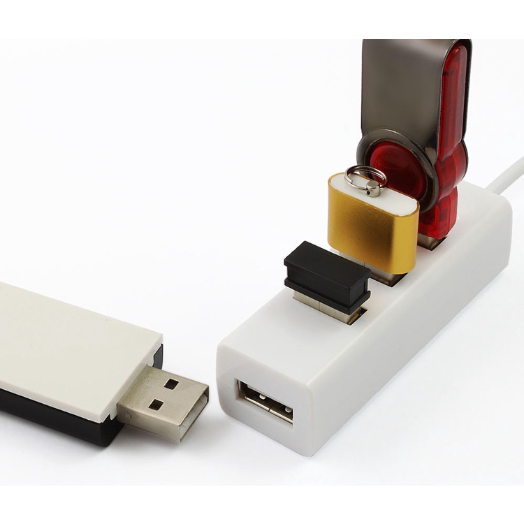 Adapter Hub 4 Port USB 2.0 Mini Kecepatan Tinggi Warna Hitam Untuk PC / Komputer