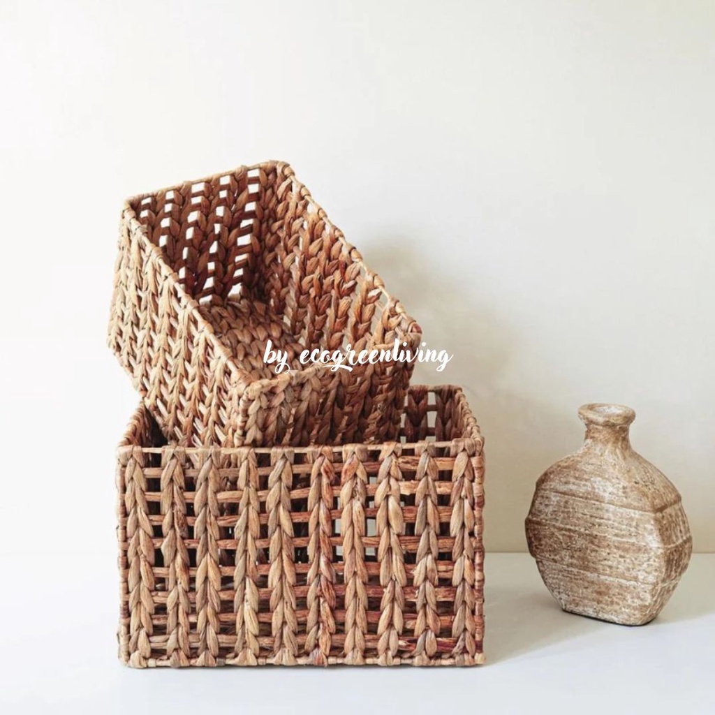 BOX PENYIMPANAN / KERANJANG / BASKET / LAUNDRY BASKET / KERANJANG KERAWANG SATUAN