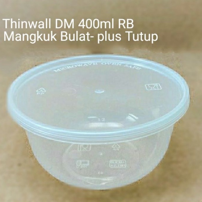 Jual Thinwall Dm Ml Rb Mangkok Bulat Plus Tutup Shopee Indonesia