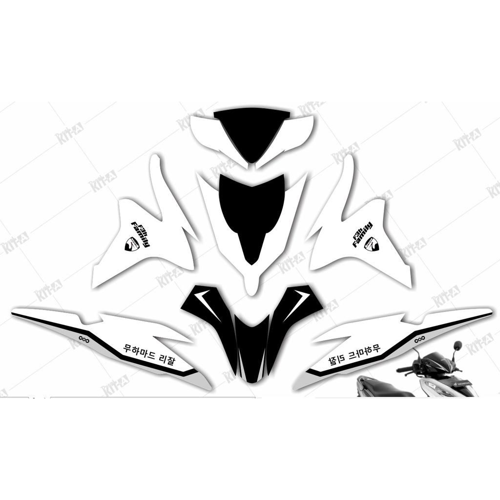 Decal Honda Vario 125 2013 Striping Vario Putih Hitam