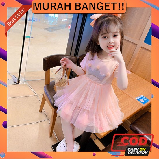 Dress Anak Perempuan Import Pesta Ulang Tahun Princess Korea Umur 7 8  [Princess Kesli] 0-4Tahun Dre