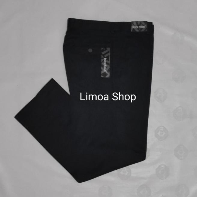Celana Kerja Pria Formal Hitam Regular Bruno Rigari BR 02 - Hitam, 34