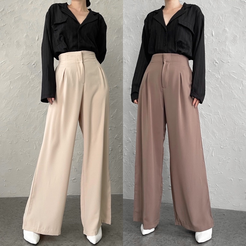 SIVALI Maia Pants - Cullote Loose Pants - Trousers Pants - Celana Panjang Wanita