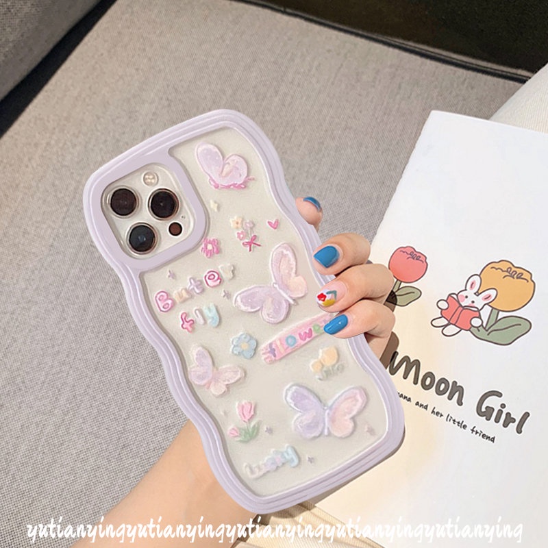 Butterfly Soft Case Motif Kartun Kupu-Kupu Untuk OPPO A15 A57 A74 A16 A96 A95 A54 A55 A5 A9 A16s A12 A5s A7 A16K A1k A77s A53 A3s A72 A76 A12 A5E 62 735