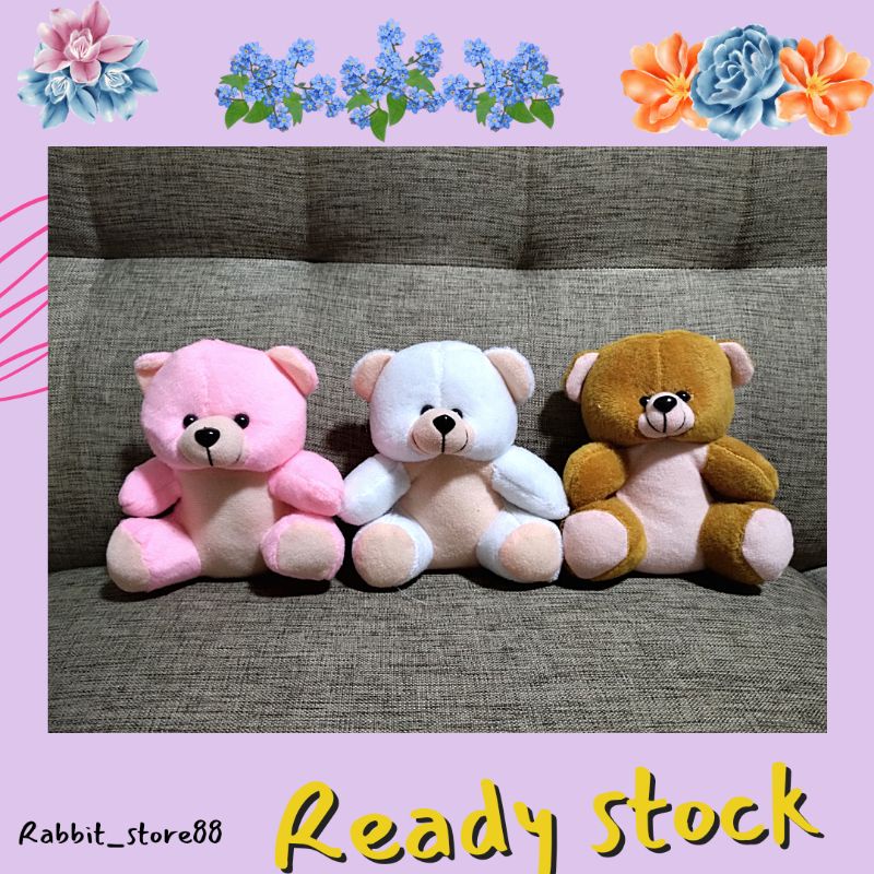 RBT-Boneka Beruang Mini Lucu 15CM/Souvenir/Hampers/Boneka Capit