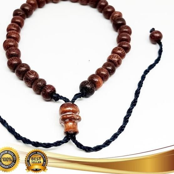 Tasbih Kayu Galih Asem Asli Bertuah 33 Butir - VeE Kalung Tasbih