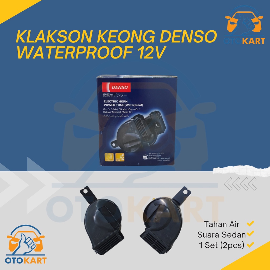 KLAKSON KEONG MOBIL DENSO Waterproof / TAHAN AIR DENSO ORIGINAL 12V - MOBIL & MOTOR