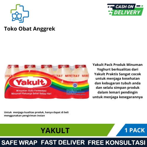 

YAKULT SATU PACK/MINUMAN YOGHURT BERKUALITAS/BERMANFAAT UNTUK KSEHATAN TUBUH