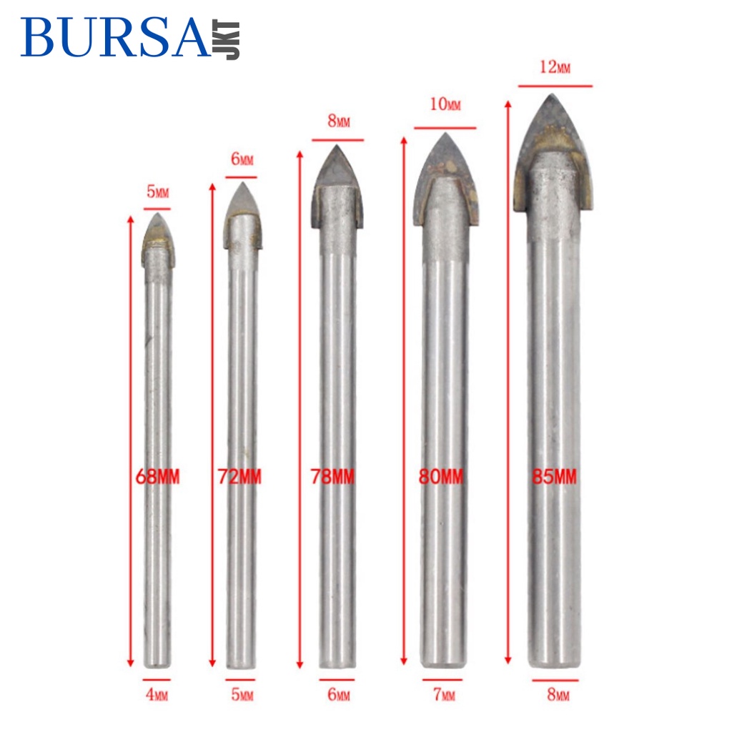 MATA BOR TOMBAK KACA KERAMIK BATU POSELEN KEPALA BULAT ANRUI 12MM