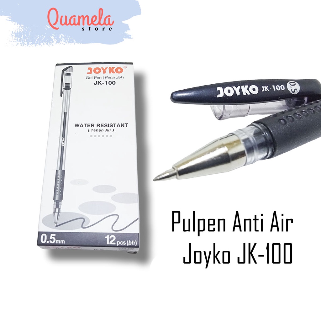 

Pulpen Bulpen Bolpoin Pena Joyko Gel Tahan Air JK 100 Ballpoint Mata Jarum 0.5mm