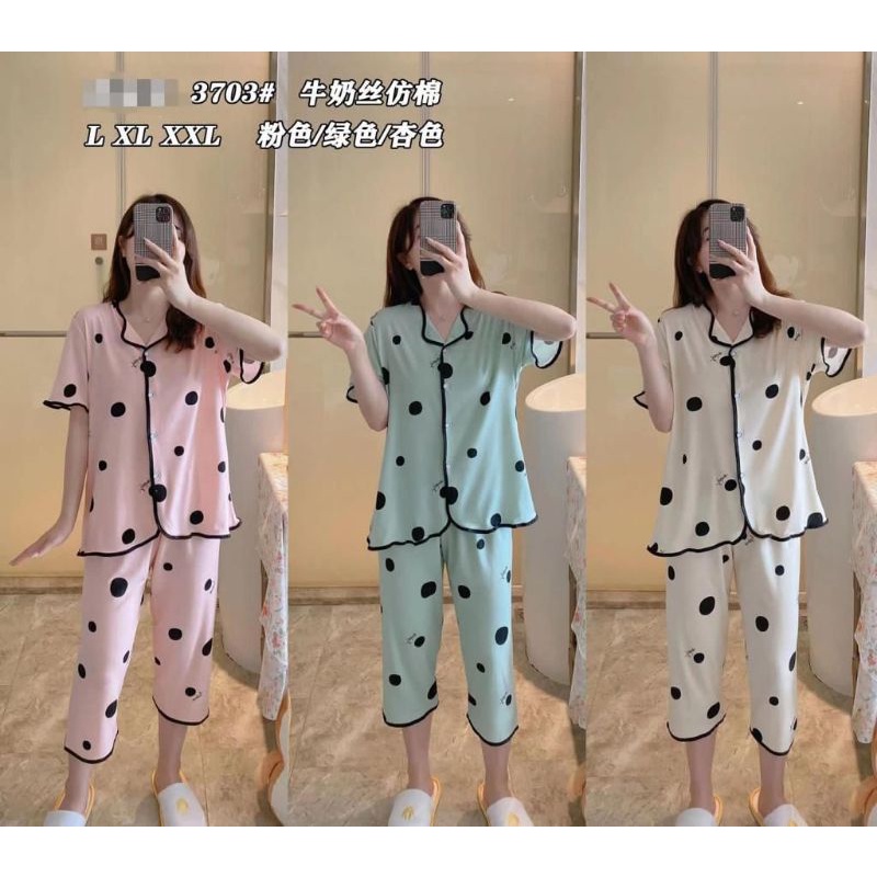 BAJU TIDUR PIYAMA WANITA IMPORT/BAJU TIDUR SETELAN  IMPORT