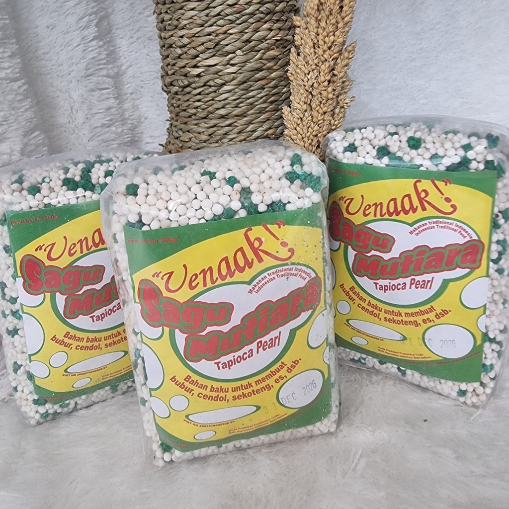 

Sagu Mutiara HIJAU 500 gram UENAK