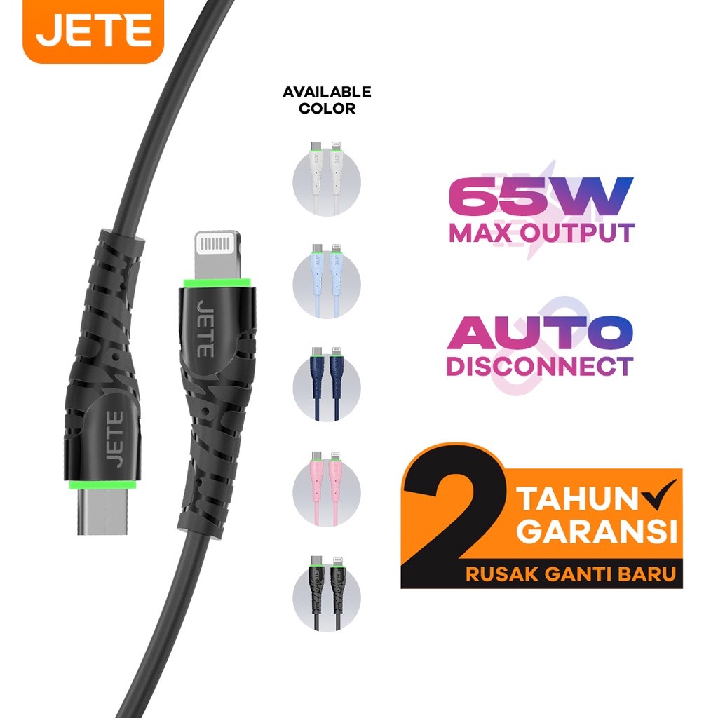 JETE Tiny 5 Kabel Data USB C to Lightning PD 22W - Garansi 2 Tahun