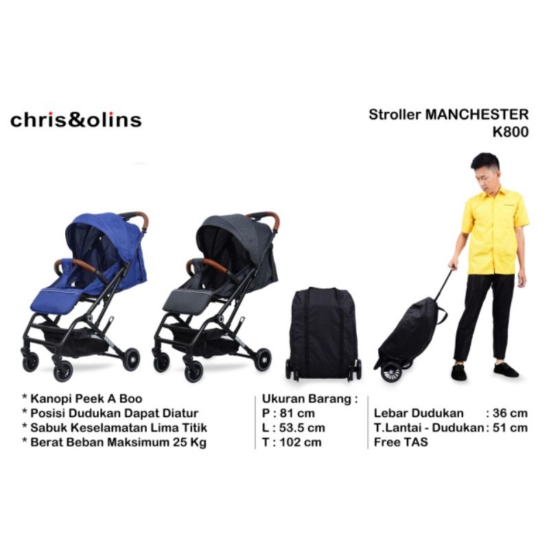 Chris&amp;olins Manchester Cabin Size - K800 - travelling stroller