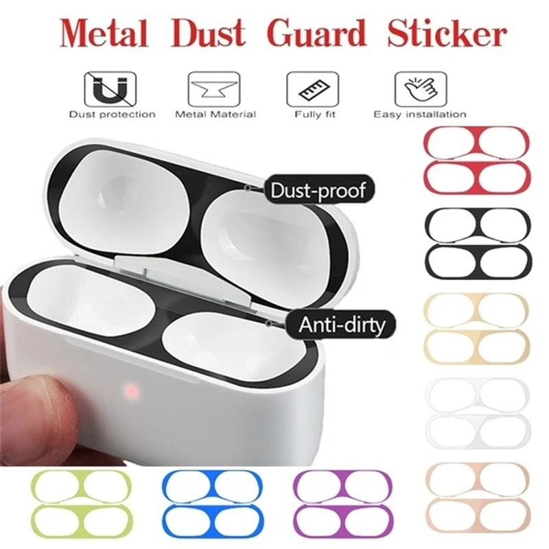 Stiker Patch Cover Pelindung headset Bluetooth Anti Debu Bahan Metal Untuk AP Pro 2