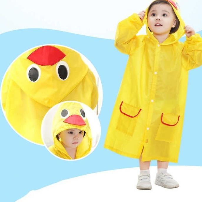 Jas Hujan Anak Funny Raincoat Motif Lucu Bahan Polyester