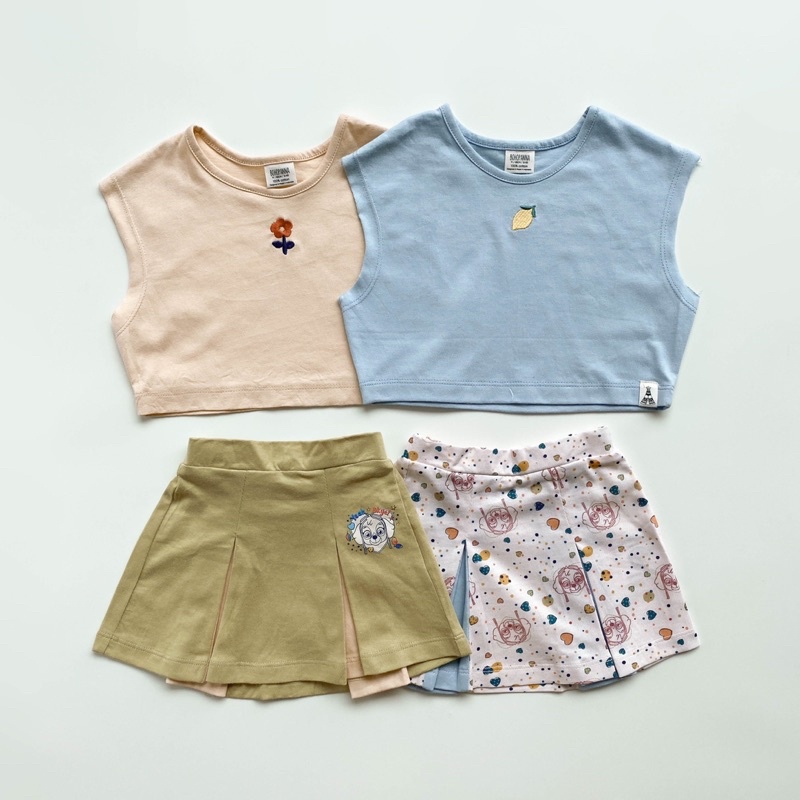 Bohopanna Charlie Top &amp; Skirt 1-10thn / Kaos Rok Anak