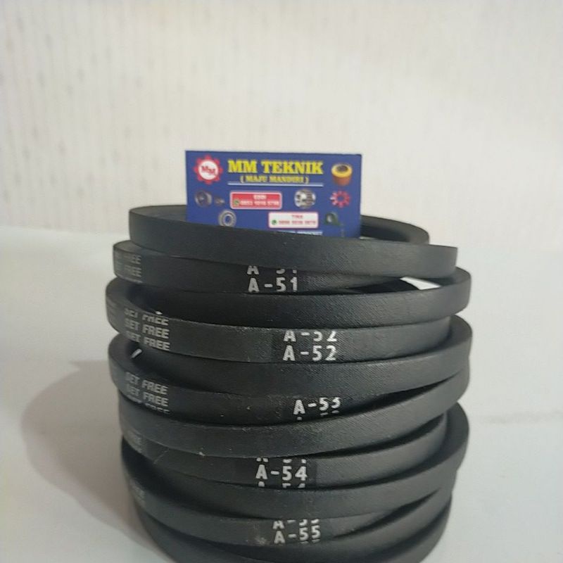 Vanbelt A51 A52 A53 A54 A55 Tali Ban Kipas Bando Mitsuboshi Mbi Vpower Van Fan Belt A 51 52 53 54 55 V- V Pan Mbi Panbelt Fanbelt A-51 A-52 A-53 A-54 A-55