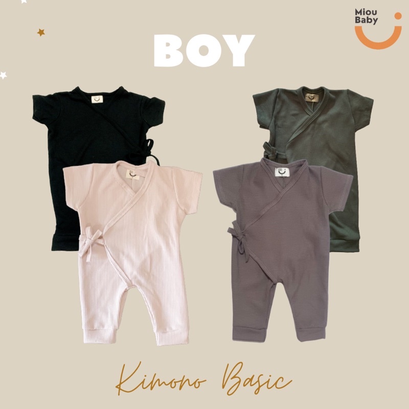 [12.12 SALE ] Mioubaby Boy Kimono Jumpsuit / Bodysuit Bayi / Anak / Jumpsuit Bayi / Baju Anak / Jumpsuit anak / knit anak