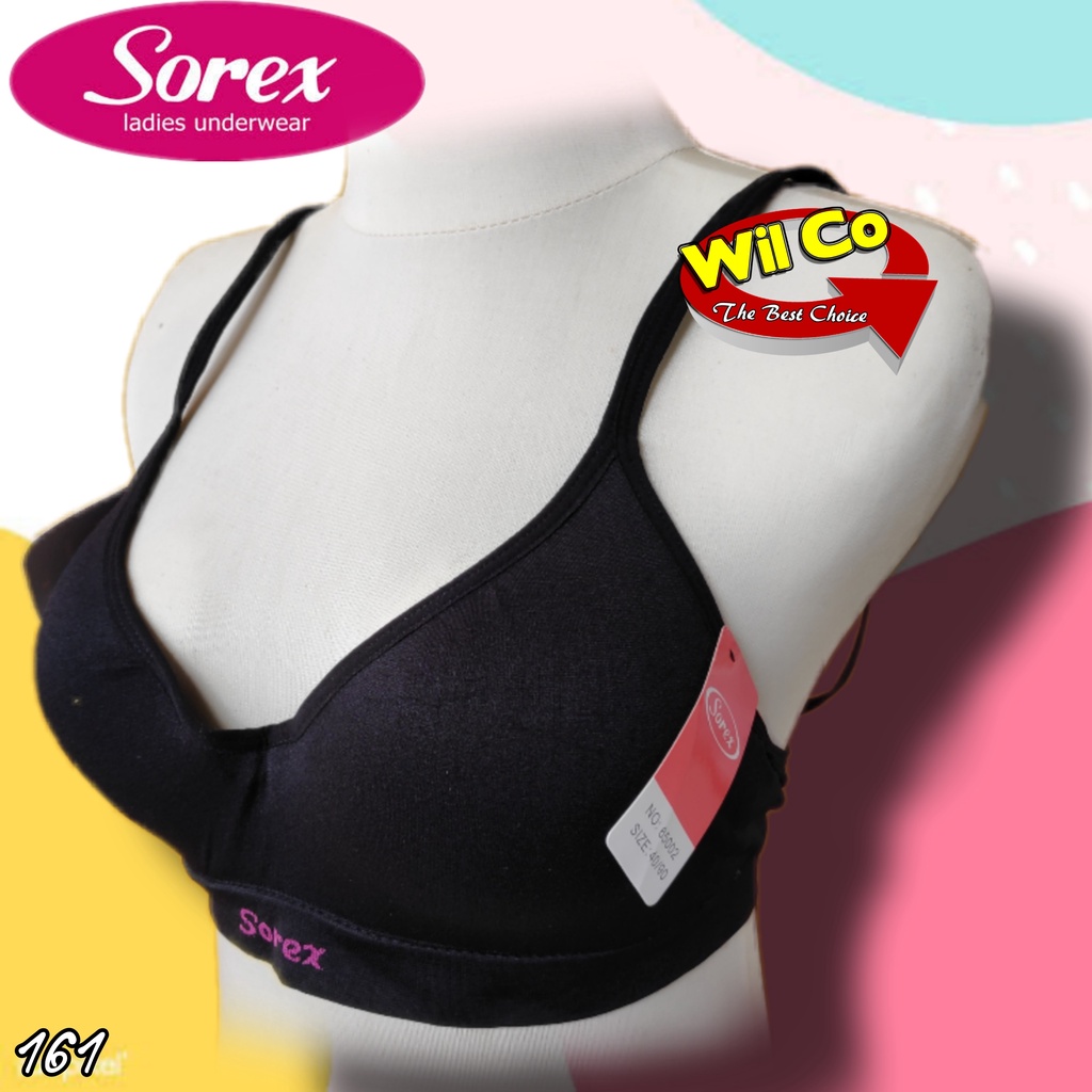 K161 - BRA/BH SOREX CASUAL COMFORT BUSA TIPIS ADA KAWAT CUP B SEDANG SIZE 34 - 40