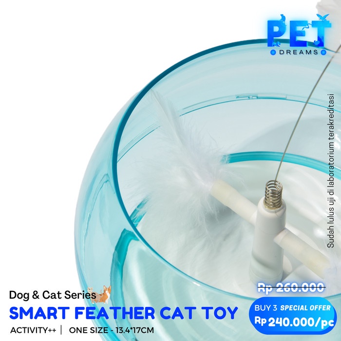 MAINAN KUCING GERAKAN BULU LONCENG PANCINGAN FUR SMART CAT KITTEN TOY