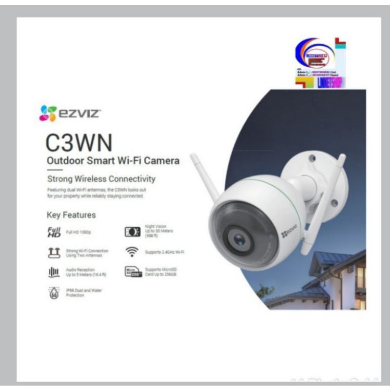 CAMERA CCTV EZVIZ C3WN 1080P OUTDOR WERELESS IP