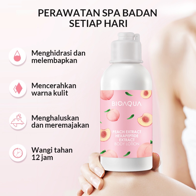 BIOAQUA Peach Body Care Series Set With Body Scrub/Body Lotion/Eye Mask  Official Rumah Cantik 354 Bisa COD Bayar di Tempat