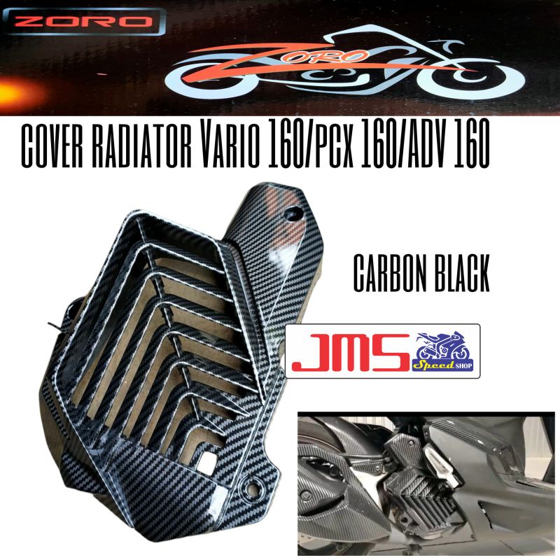 cover carbon cvt dan sambungan cvt/cover knalpot carbon/corong knalpot/cover radiator carbon filter hawa carbon vario160 set paket zoro