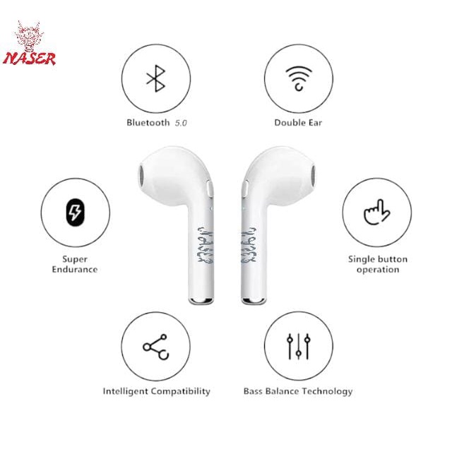 HANDSFREE NASER i7S TWS//Handsfree/Earphone Bluetooth/Airpods i7s Tws/PRODUK ORIGINAL