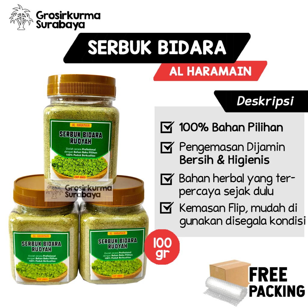 Serbuk Daun Bidara Sidr Herbal 100gr Higienis &amp; Bersih Untuk Masker &amp; Terapi Kesehatan Tubuh &amp; Badan