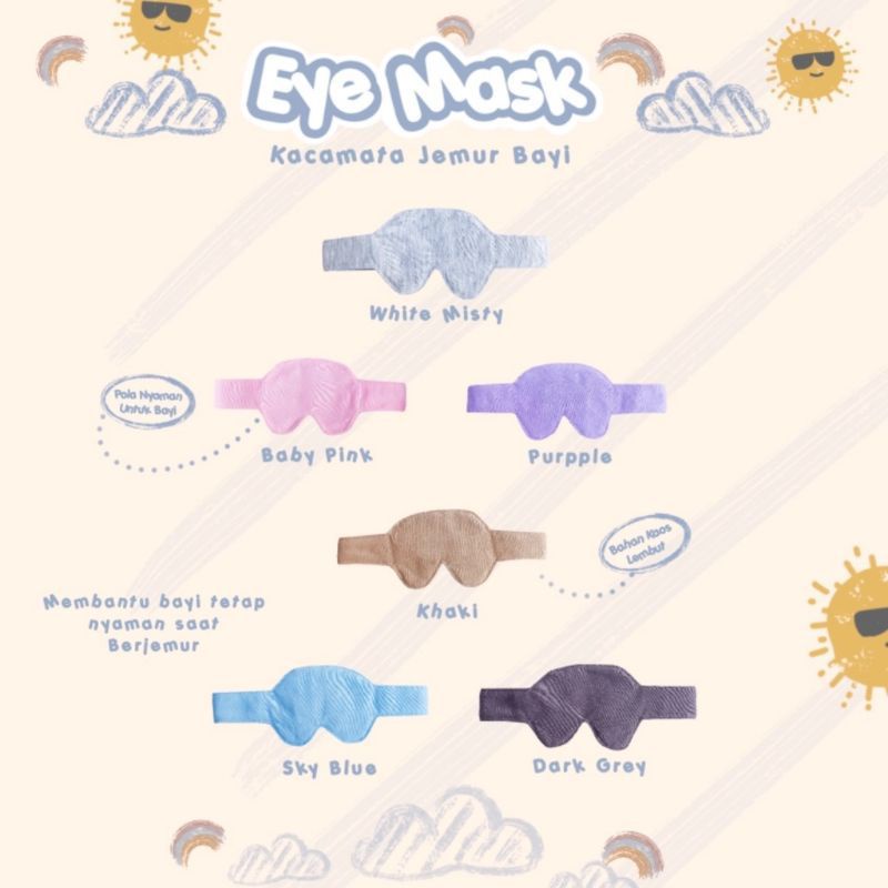 Eye mask baby / Kaca mata bayi berjemur / Penutup mata bayi anti silau