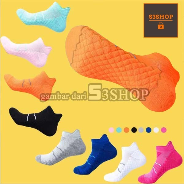 Kaos Kaki Olahraga 3D Tebal Basket Jogging Running Towel Bottom Socks