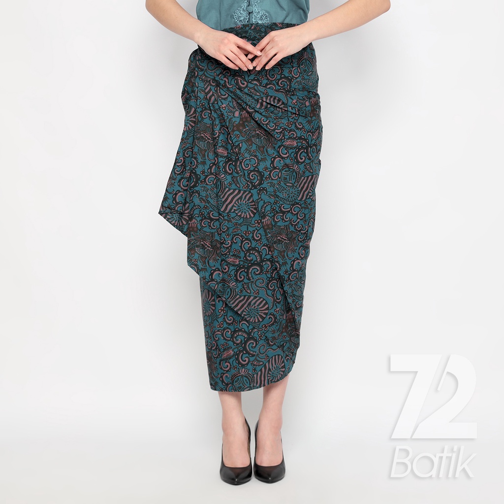 ROK BATIK SPAN Skirt Lilit Kebaya Instan Modern Wanita Motif Balian Biru Aqua Tosca Toska 723141 Cap 72 - Rok Batik Lilit Bawahan Skirt Kamen Kebaya Songket Batik Panjang Plisket Span Instan Jadi Bali Lembaran Premium Modern Untuk Wanita Kondangan