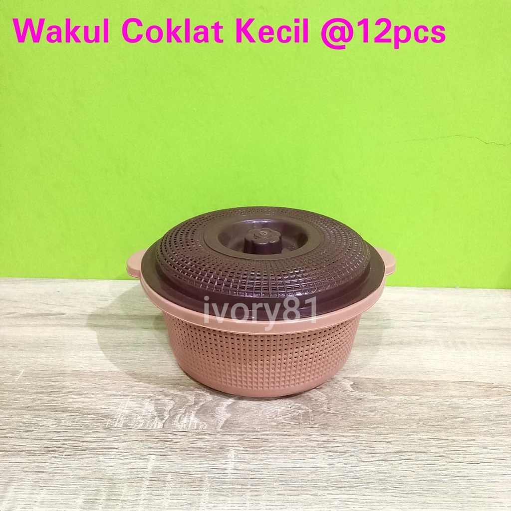 12PCS Wakul coklat + tutup KECIL / bakul nasi / wakul coklat/ wakul nasi plastik