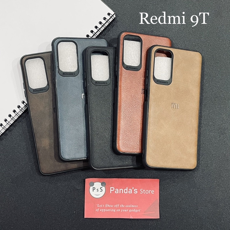 Leather Case Redmi 9T Softcase Kulit Elegan Casing Slim Fit